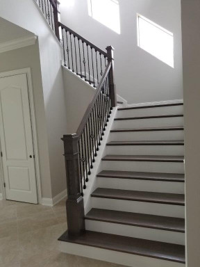 Grey Stained Stairs